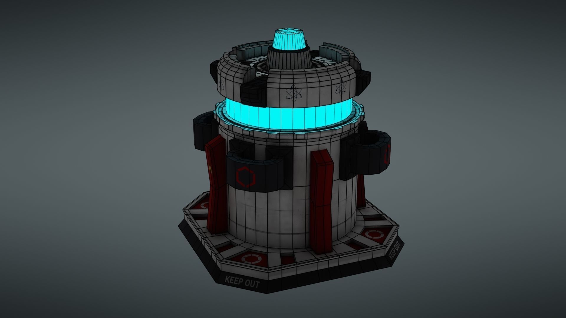 Force field generator Low-poly 3D model_29