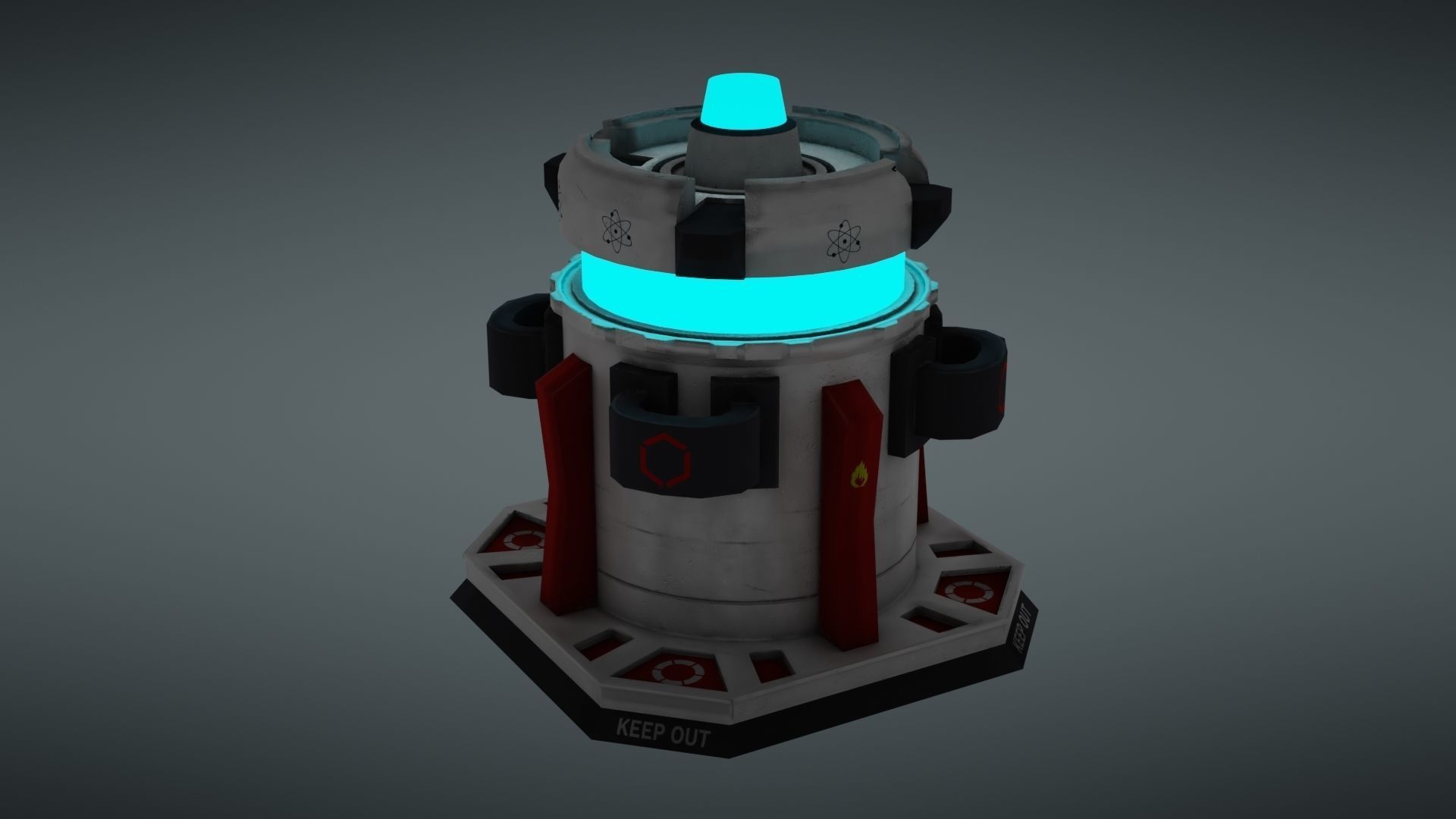 Force field generator Low-poly 3D model_13