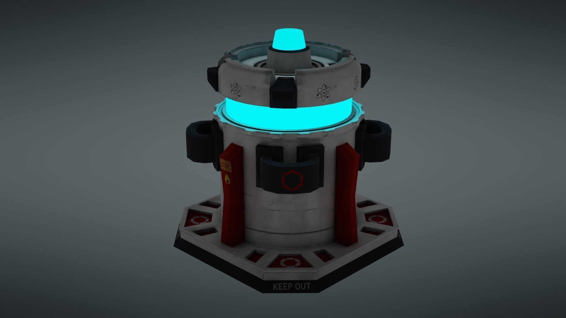 Force field generator Low-poly 3D model_17