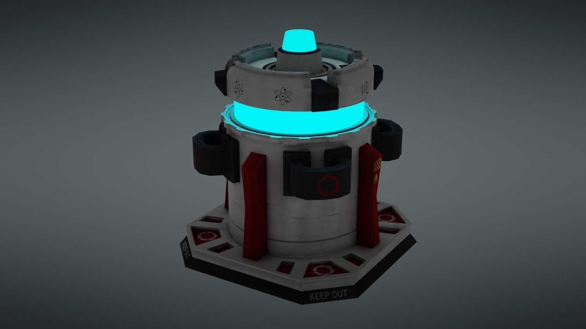 Force field generator Low-poly 3D model_5