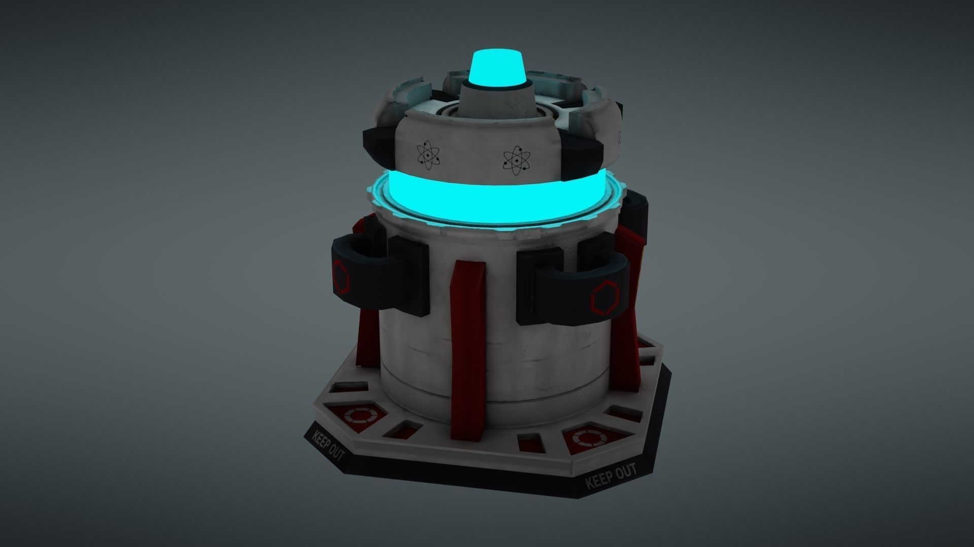 Force field generator Low-poly 3D model_7