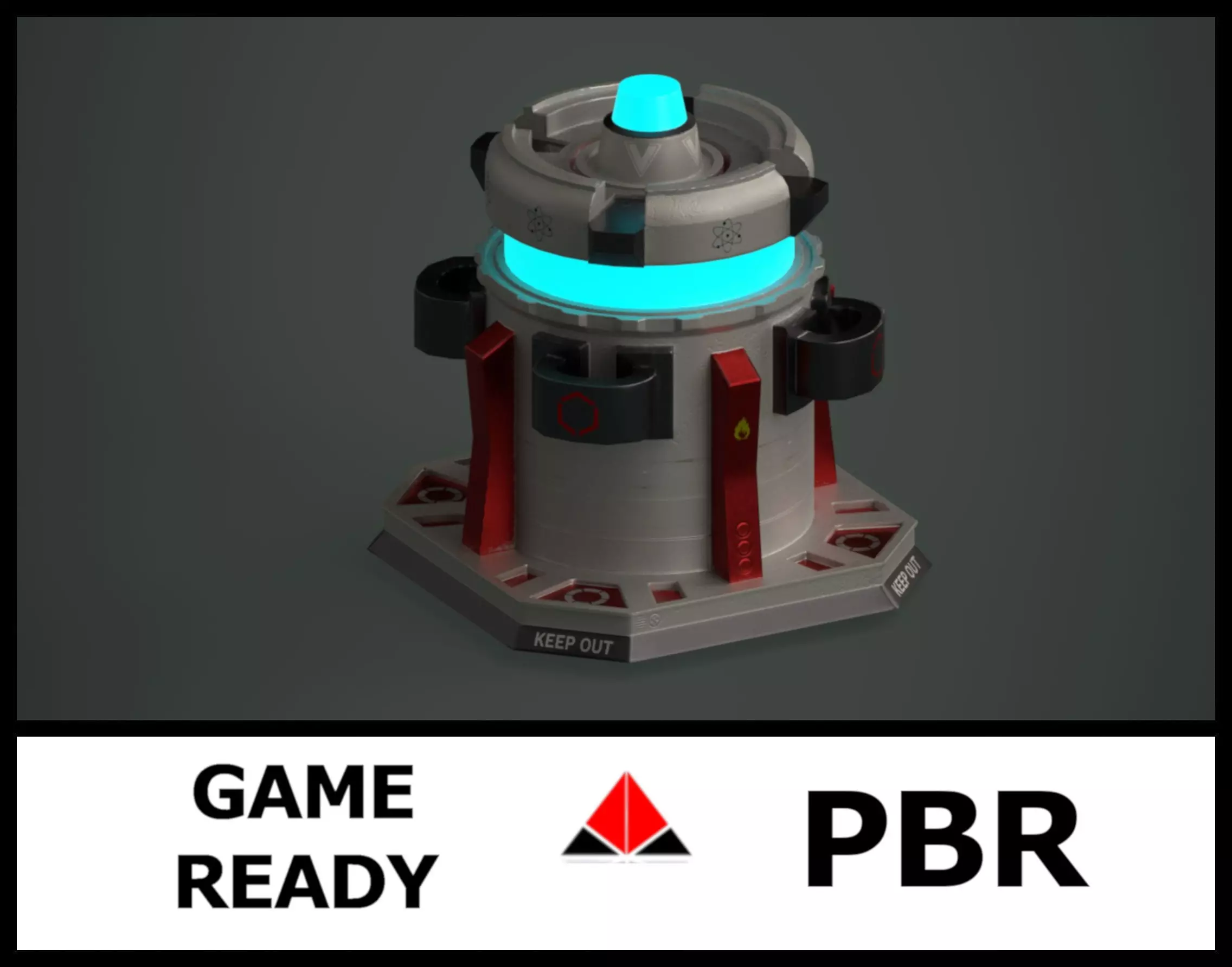 Force field generator Low-poly 3D model_0