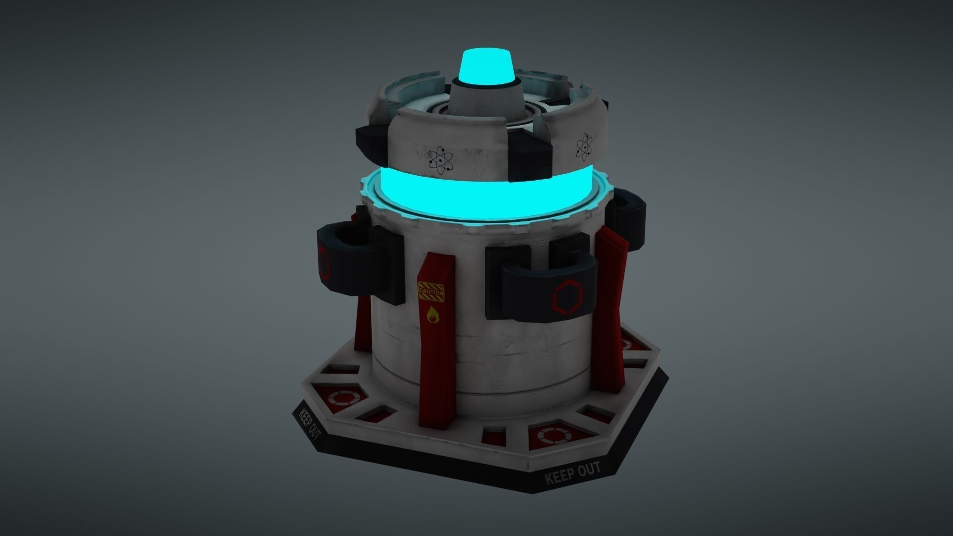 Force field generator Low-poly 3D model_18