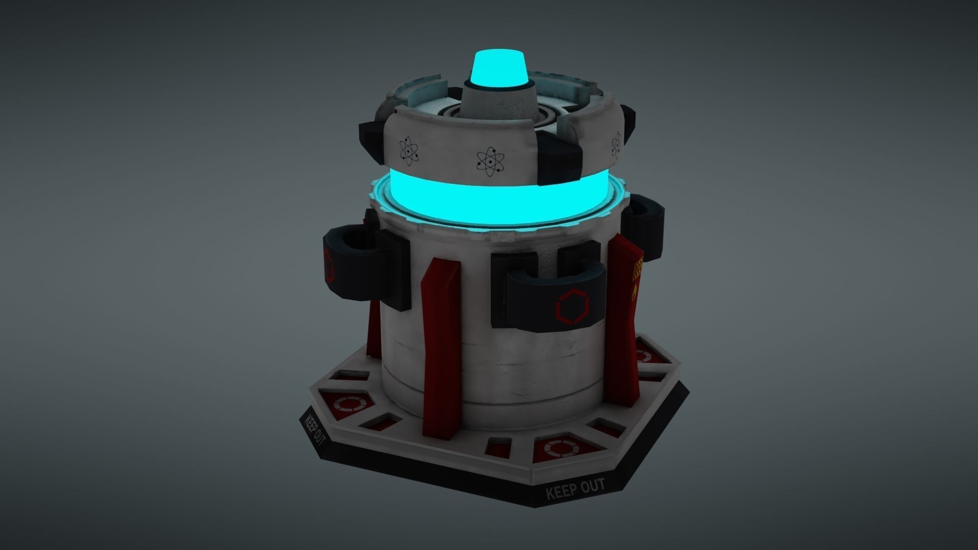 Force field generator Low-poly 3D model_6