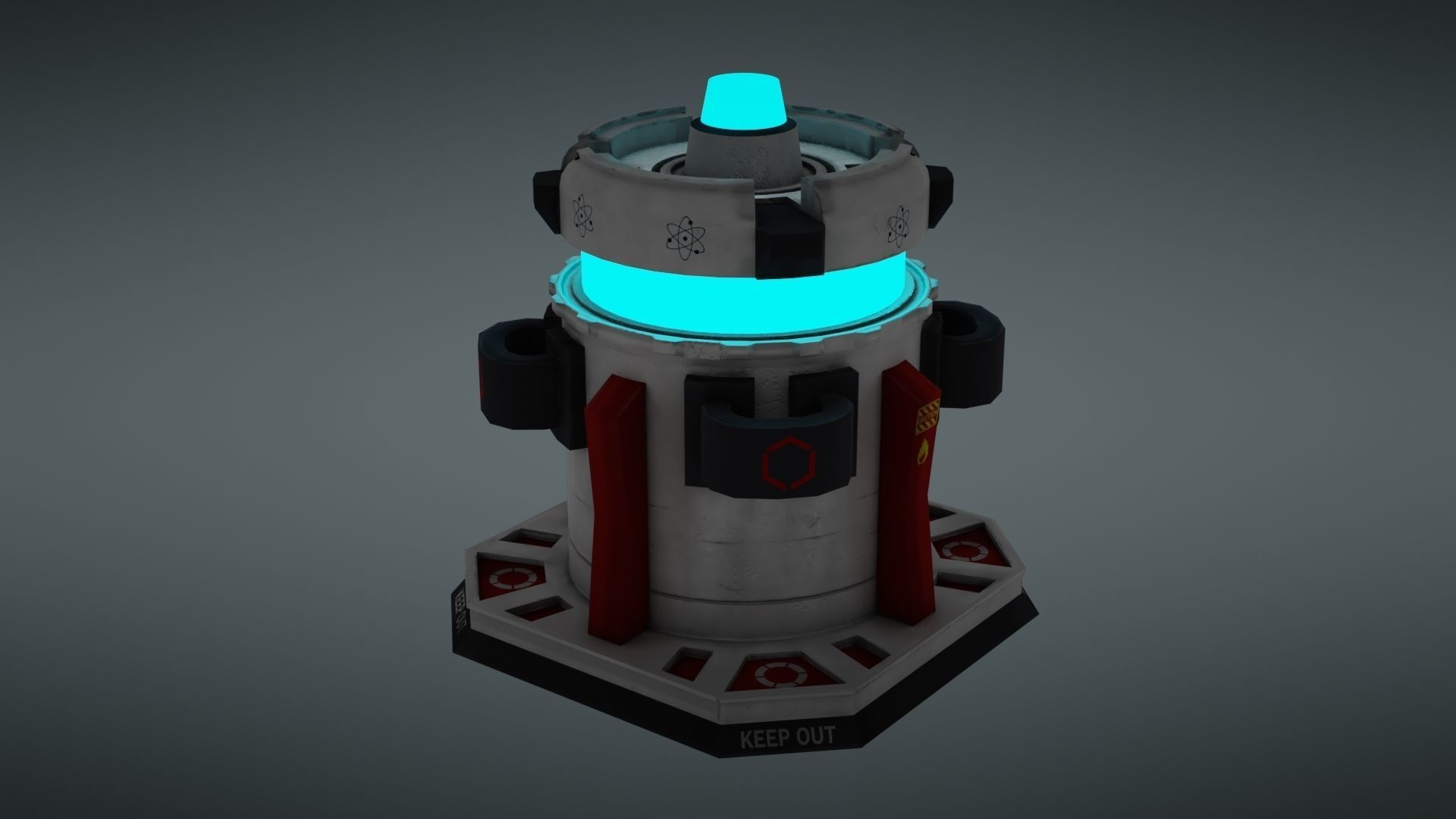 Force field generator Low-poly 3D model_23