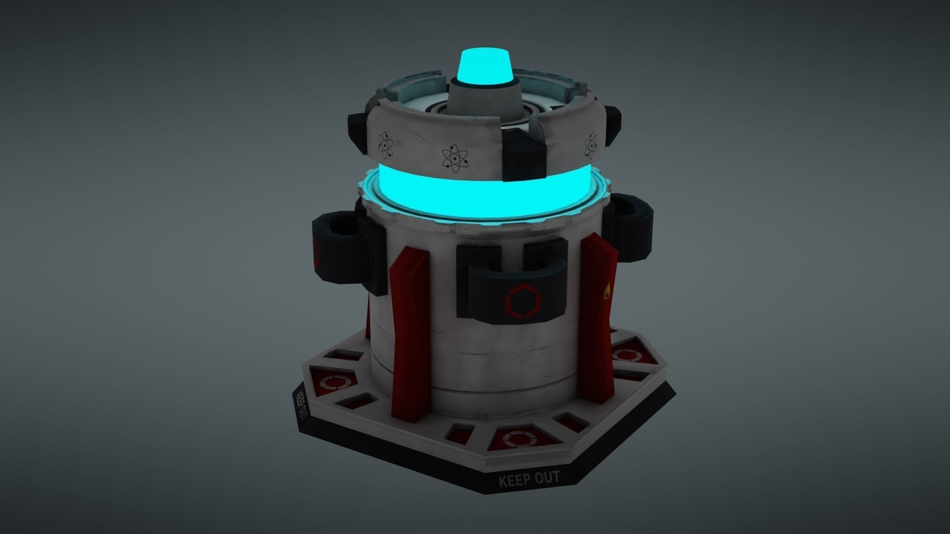 Force field generator Low-poly 3D model_14