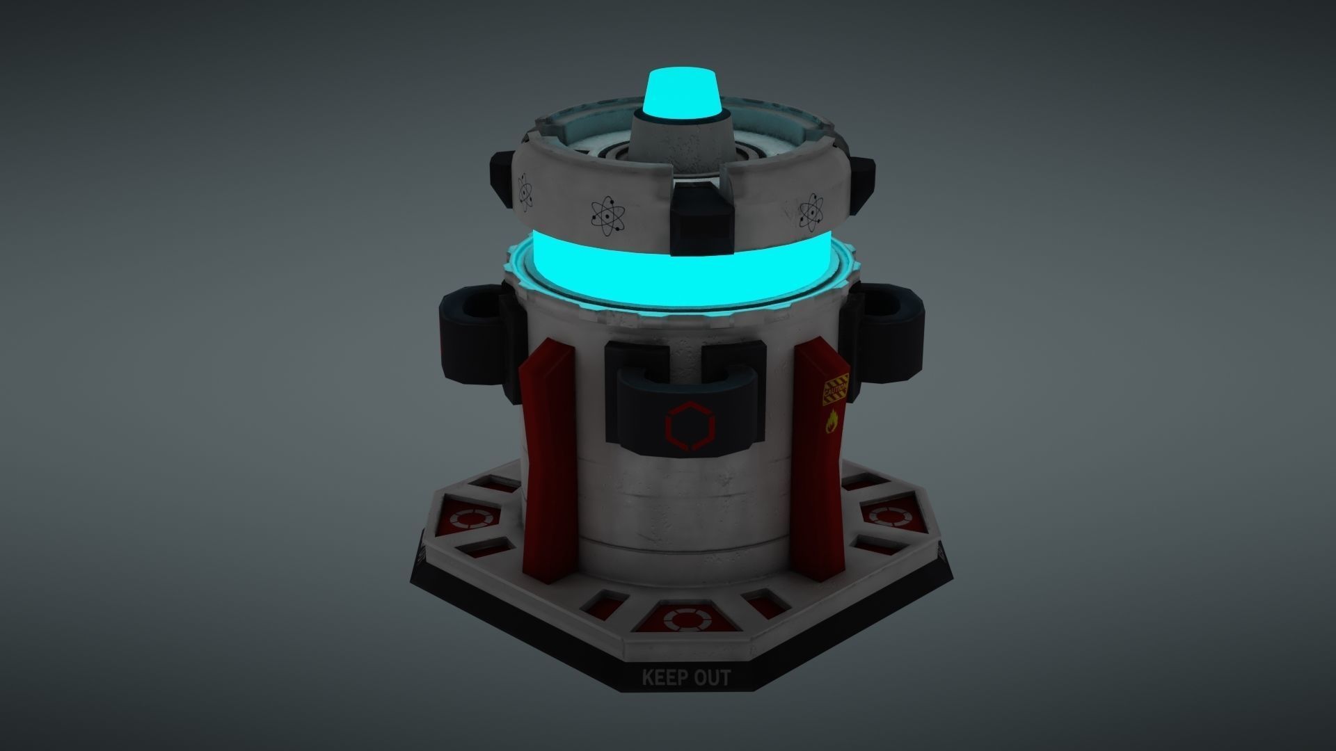 Force field generator Low-poly 3D model_22