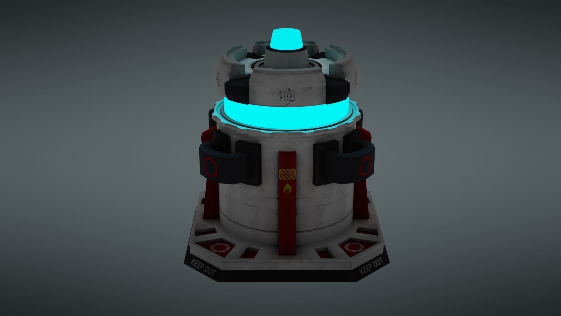 Force field generator Low-poly 3D model_19