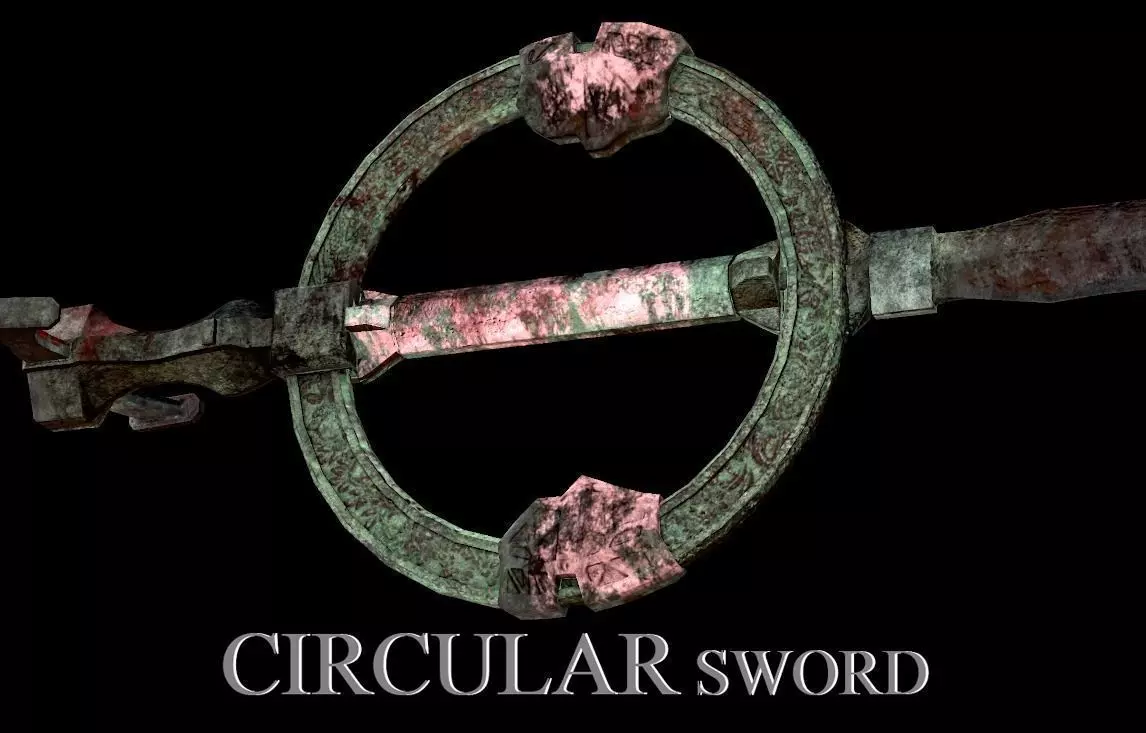 Circular Sword Low-poly 3D model