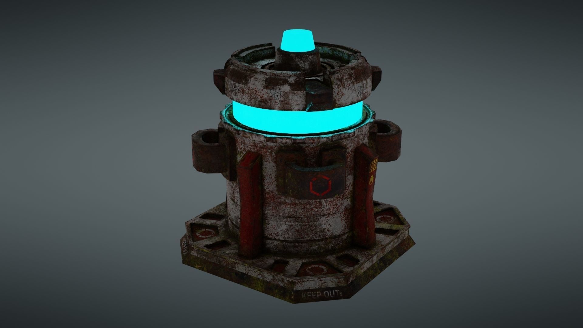 Force field generator 2 Low-poly 3D model_6