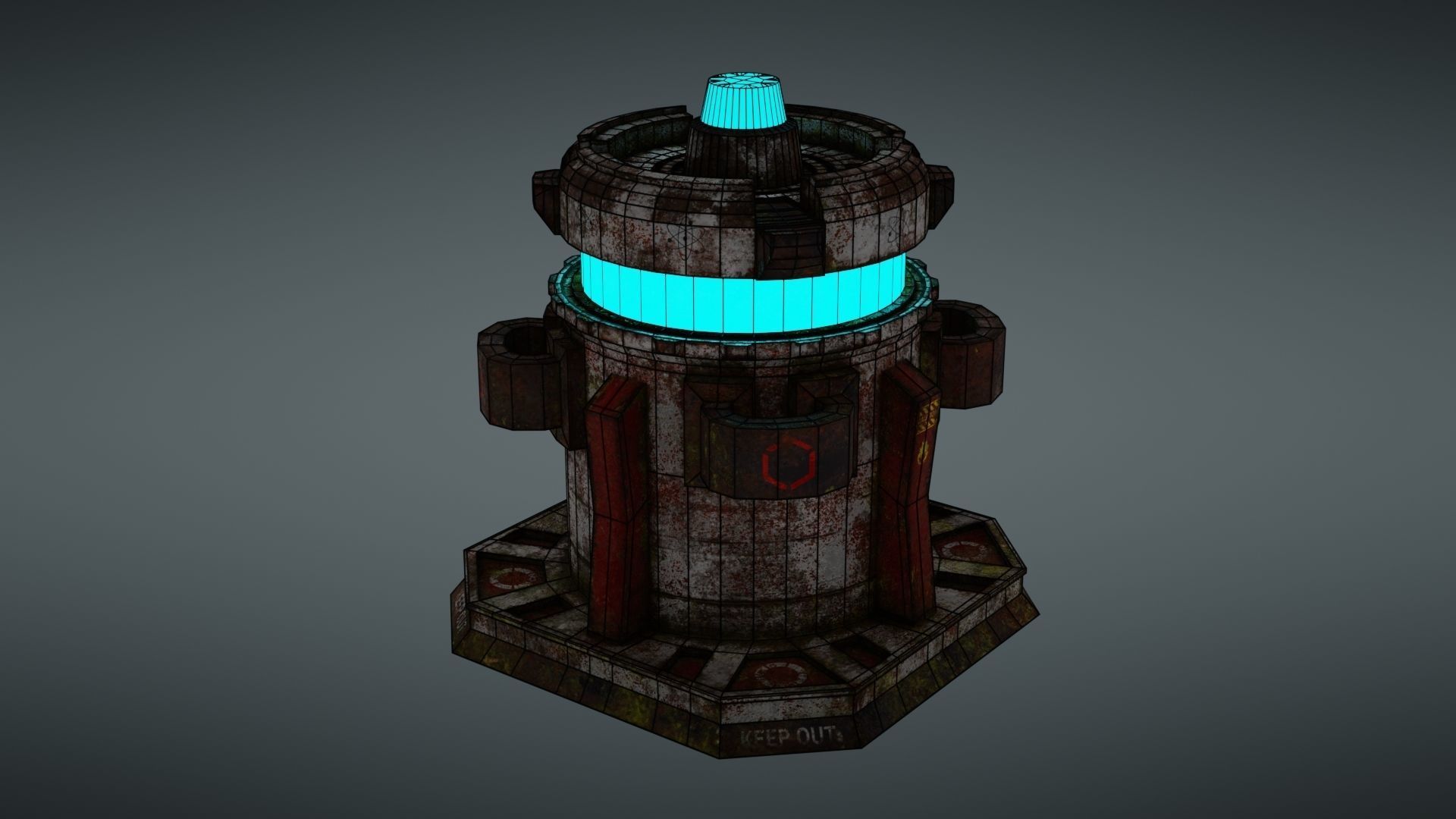 Force field generator 2 Low-poly 3D model_45