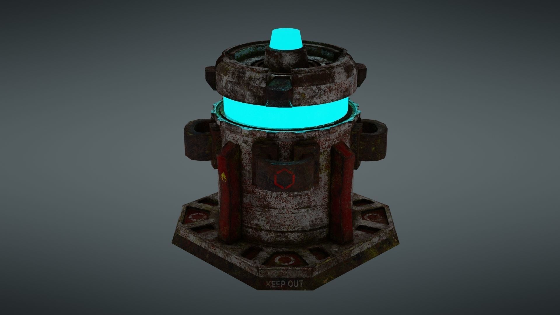 Force field generator 2 Low-poly 3D model_12