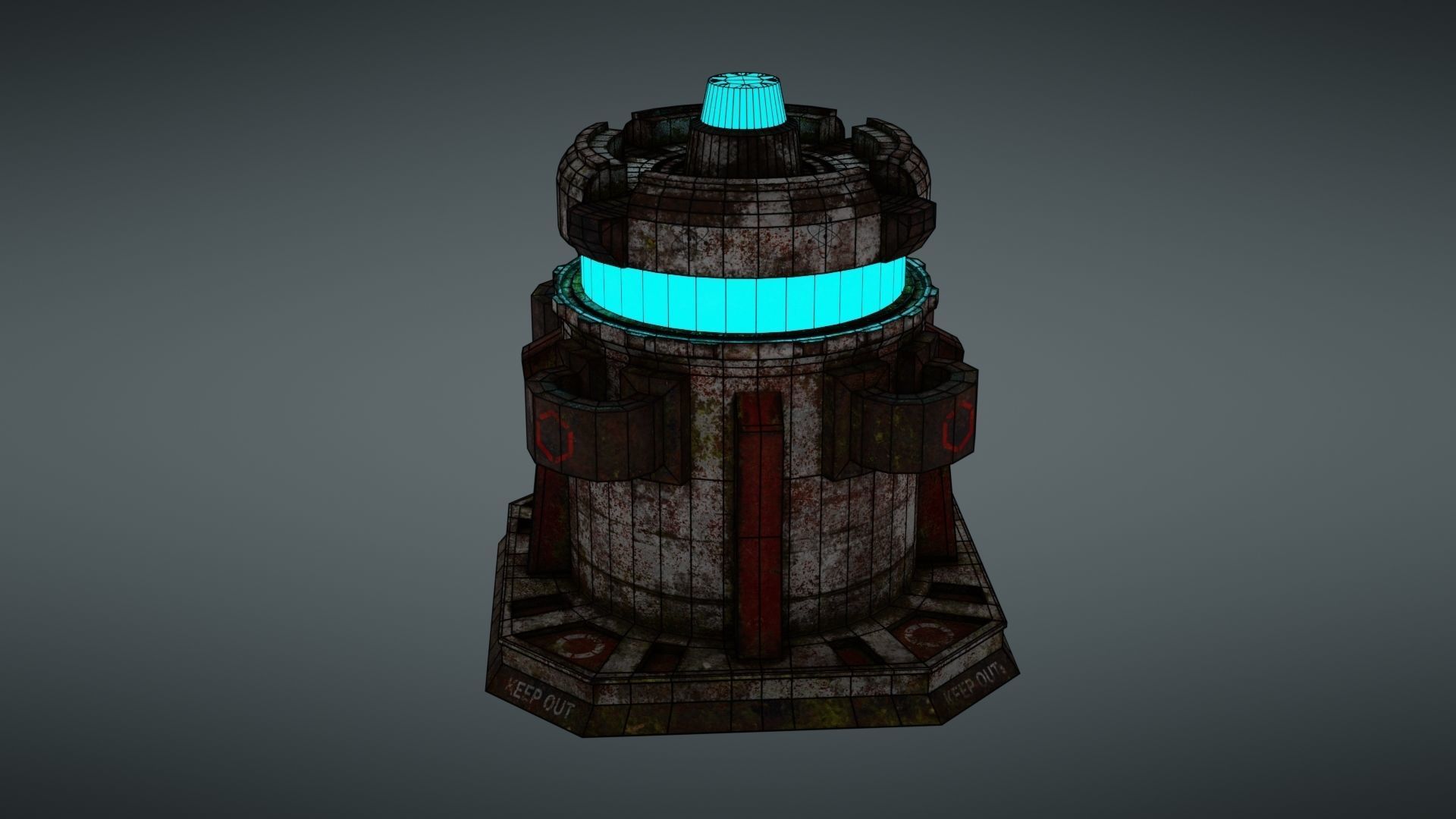 Force field generator 2 Low-poly 3D model_30