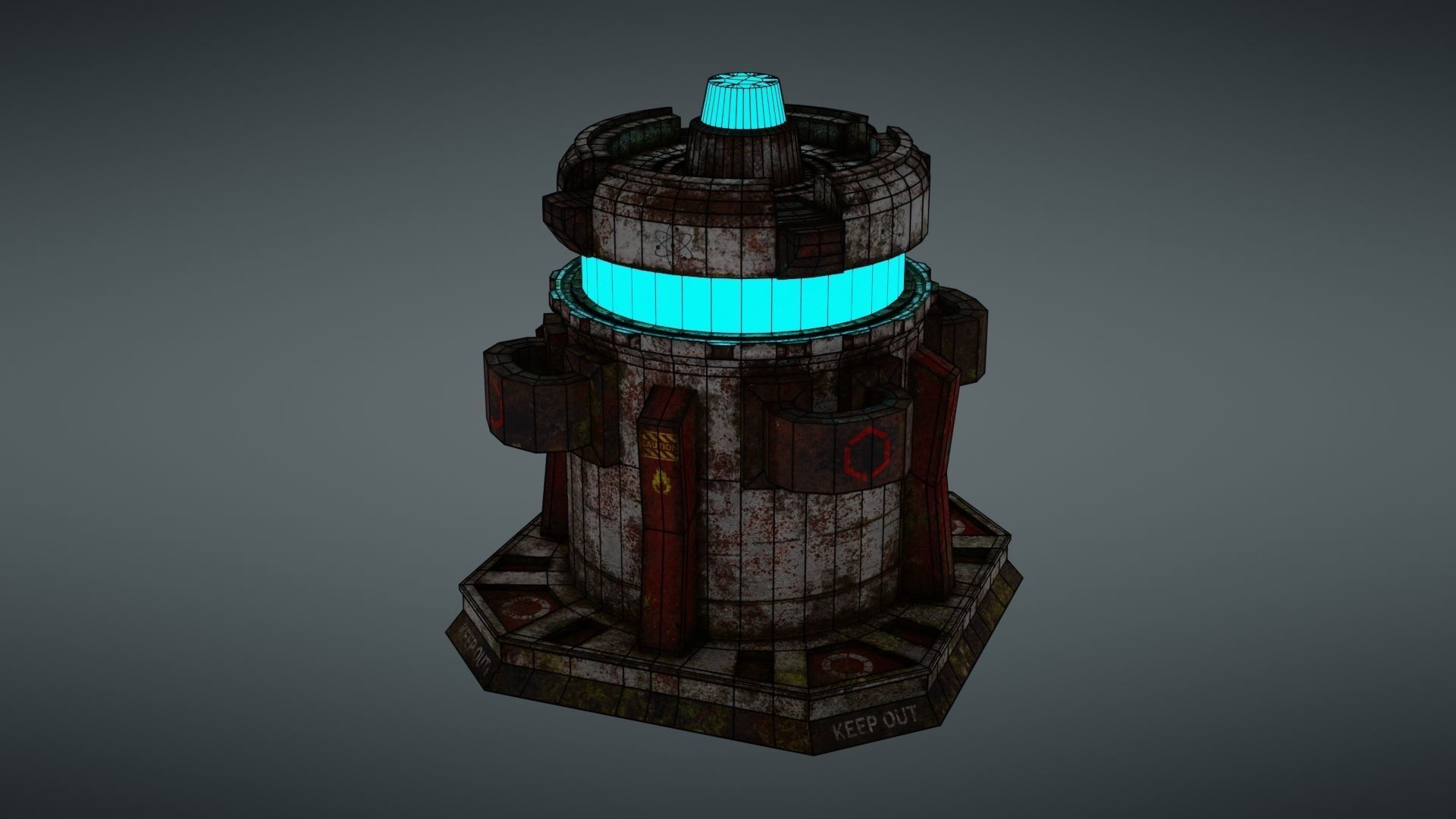 Force field generator 2 Low-poly 3D model_40