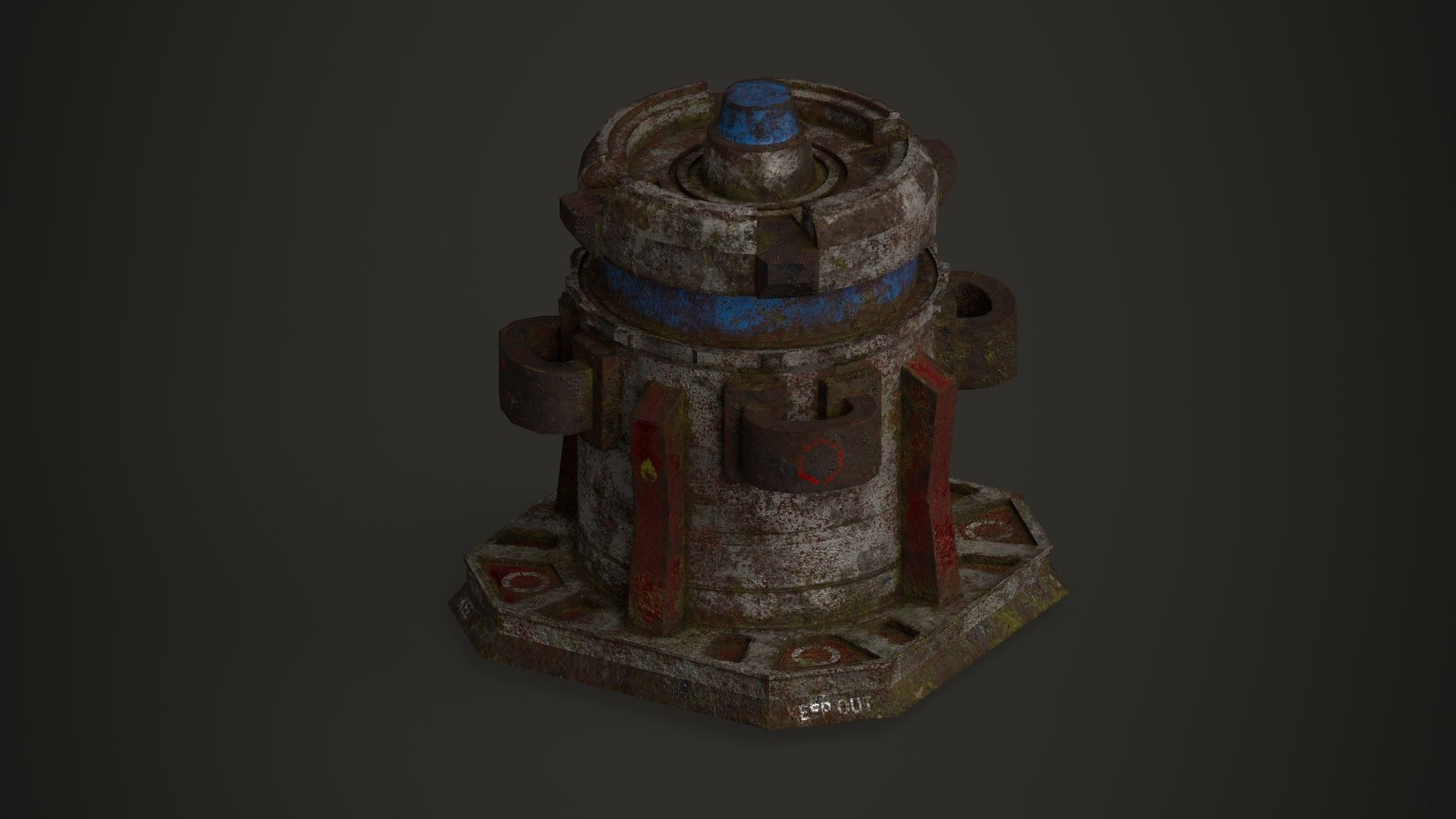 Force field generator 2 Low-poly 3D model_4