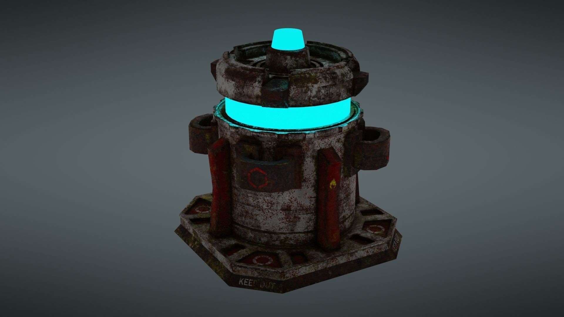 Force field generator 2 Low-poly 3D model_15