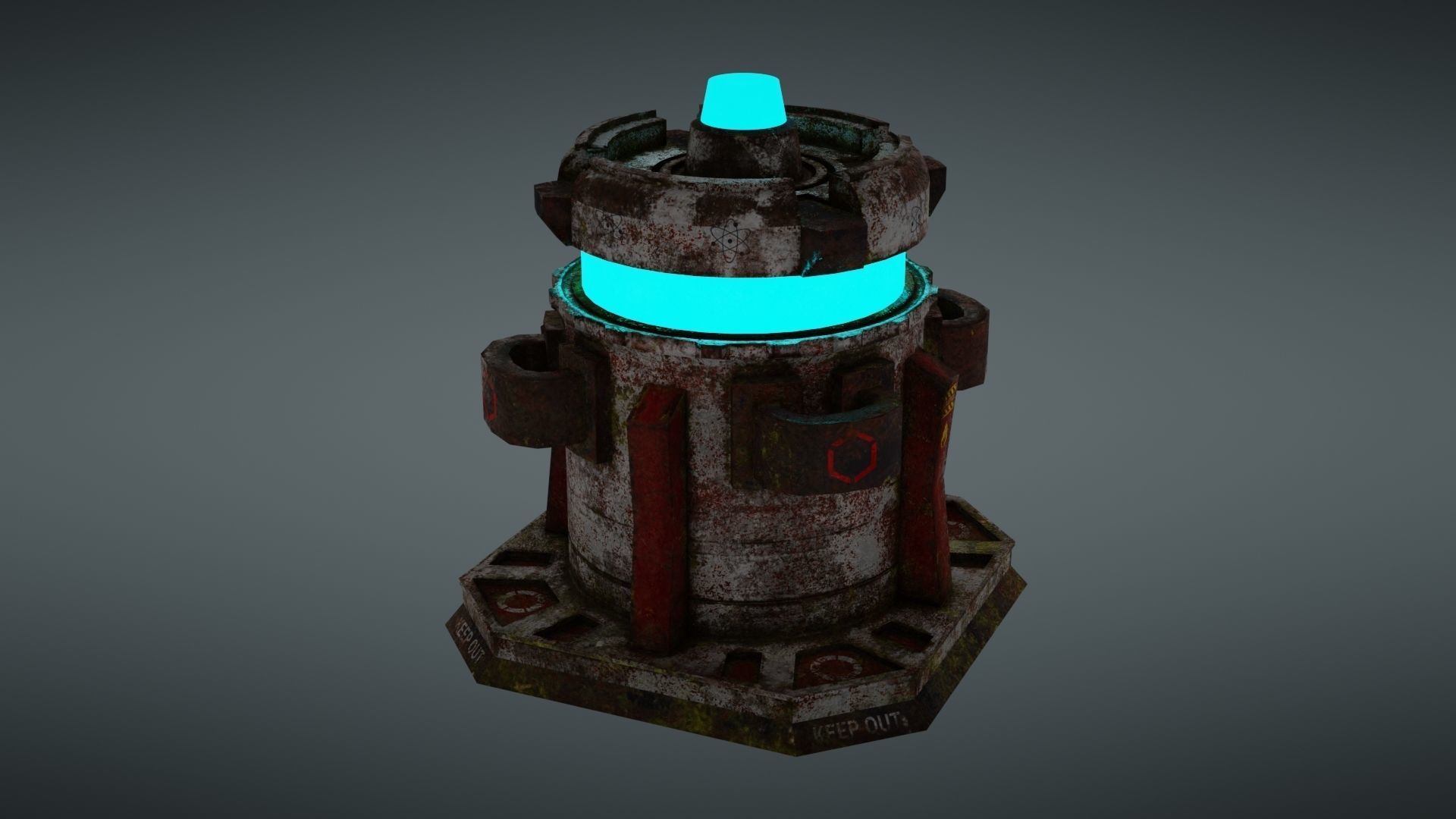 Force field generator 2 Low-poly 3D model_8