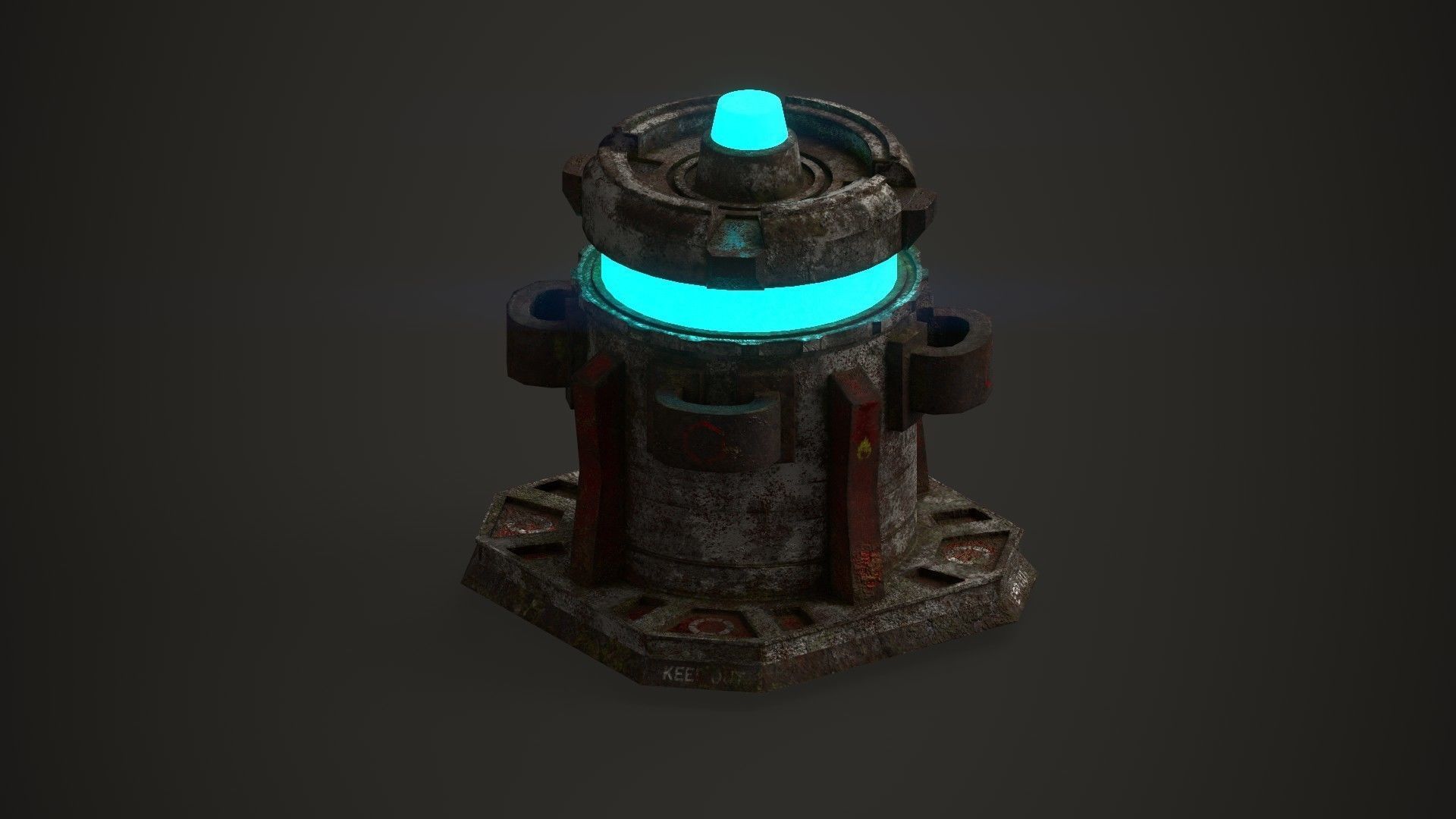 Force field generator 2 Low-poly 3D model_2