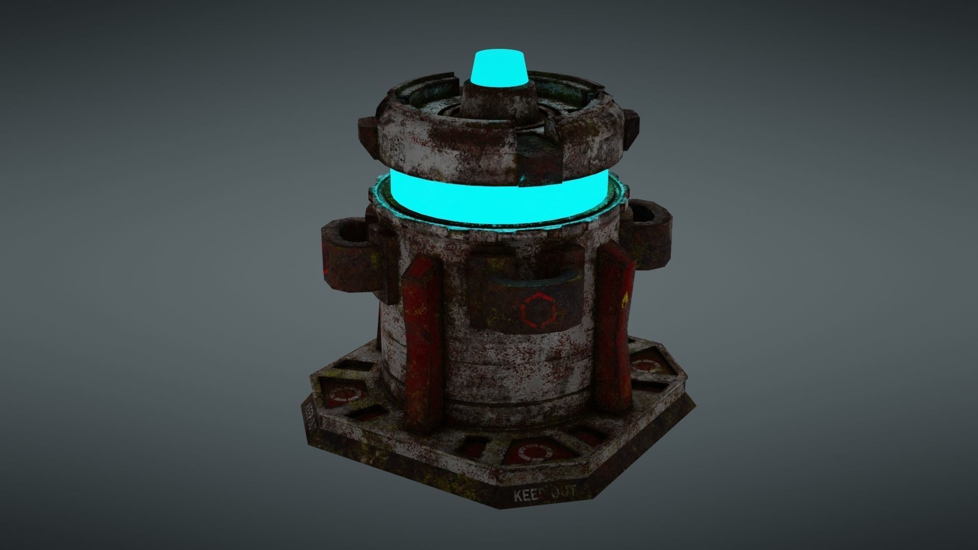 Force field generator 2 Low-poly 3D model_16