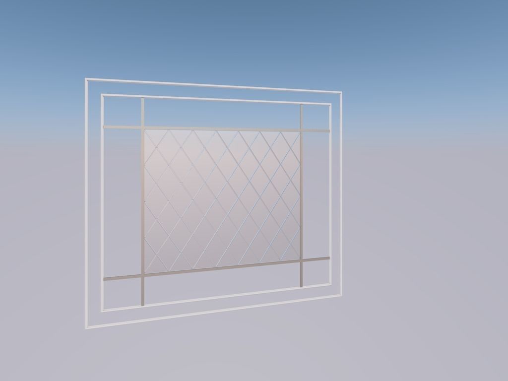 Decorative mirror frame 3D model_2