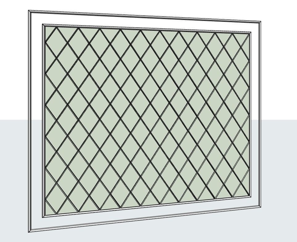 Decorative mirror frame 3D model_1