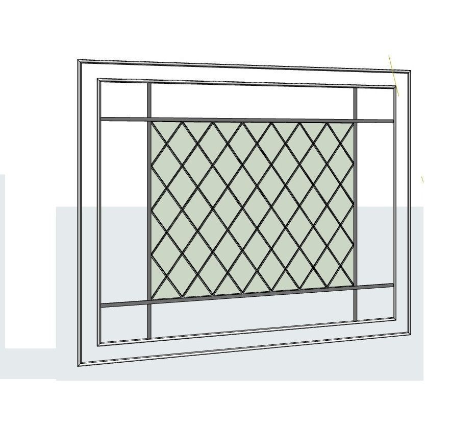 Decorative mirror frame 3D model_3