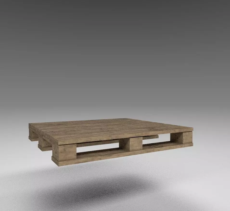 wooden pallets Low-poly 3D model