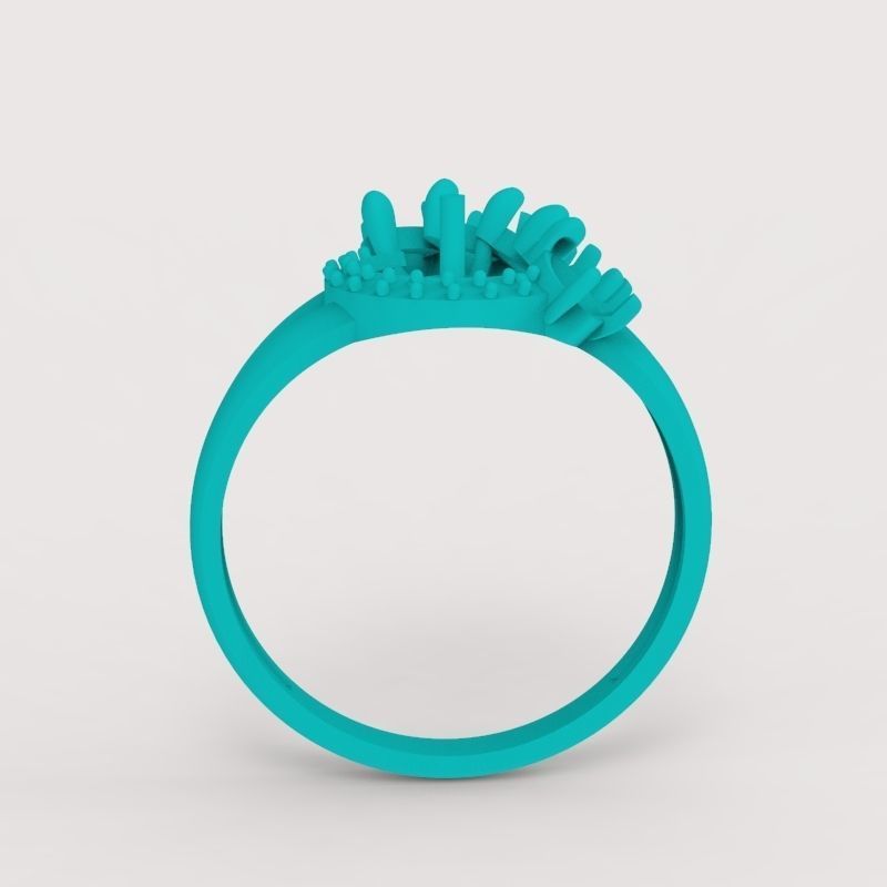 Women Ring with  pearl and pears 3dm stl 3D print model 3D print model_14