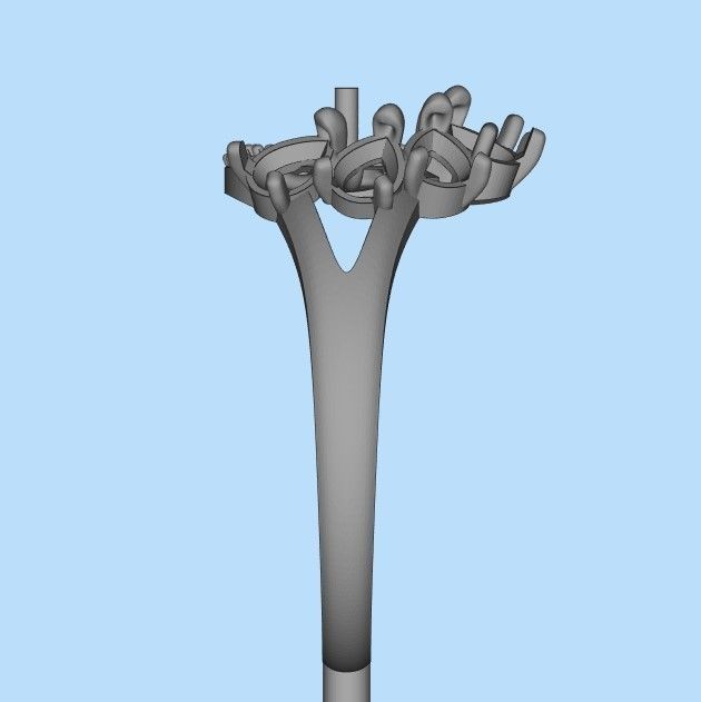 Women Ring with  pearl and pears 3dm stl 3D print model 3D print model_25