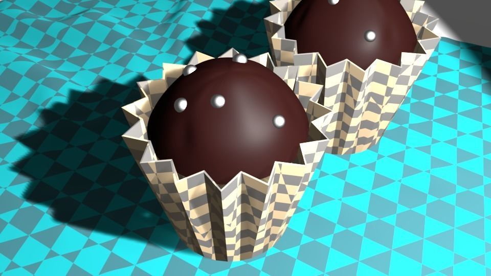 Chocolate Cupcake 3D model_5