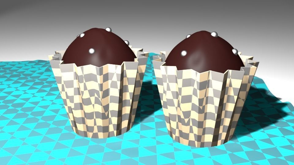 Chocolate Cupcake 3D model_2
