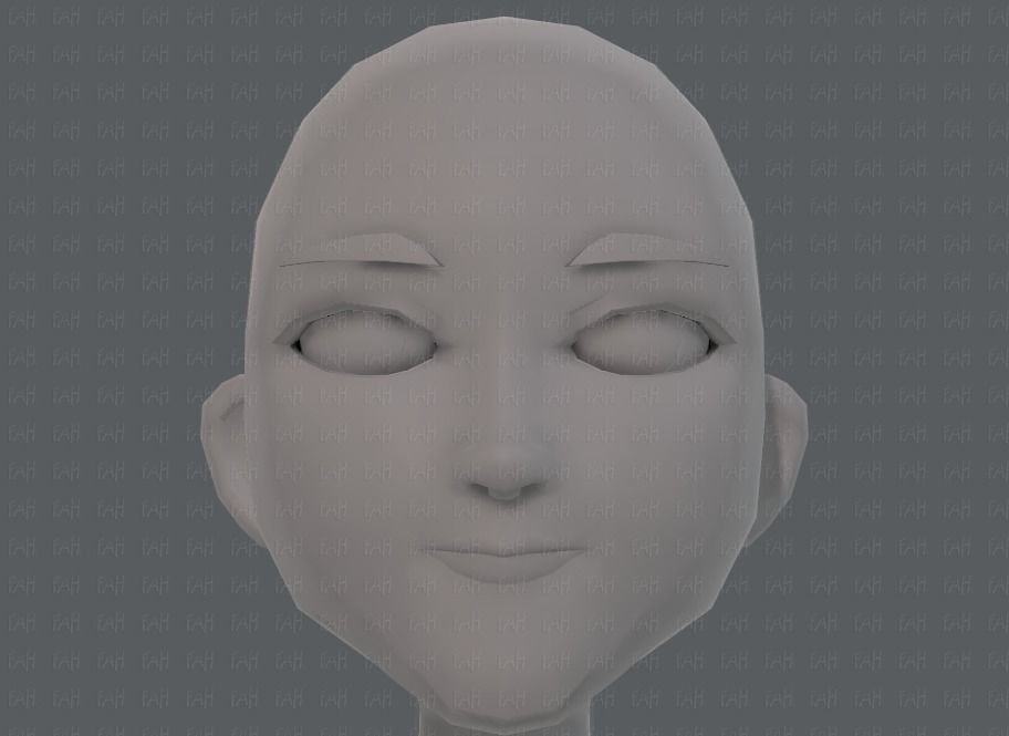 Base mesh man character V18 Low-poly 3D model_35