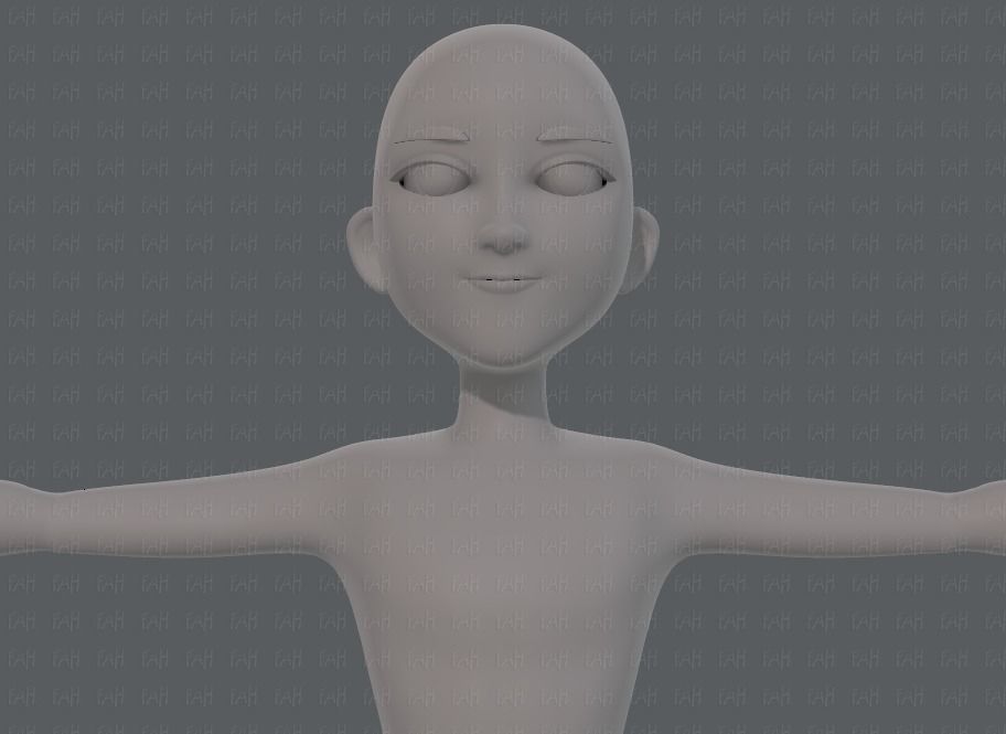 Base mesh man character V18 Low-poly 3D model_17