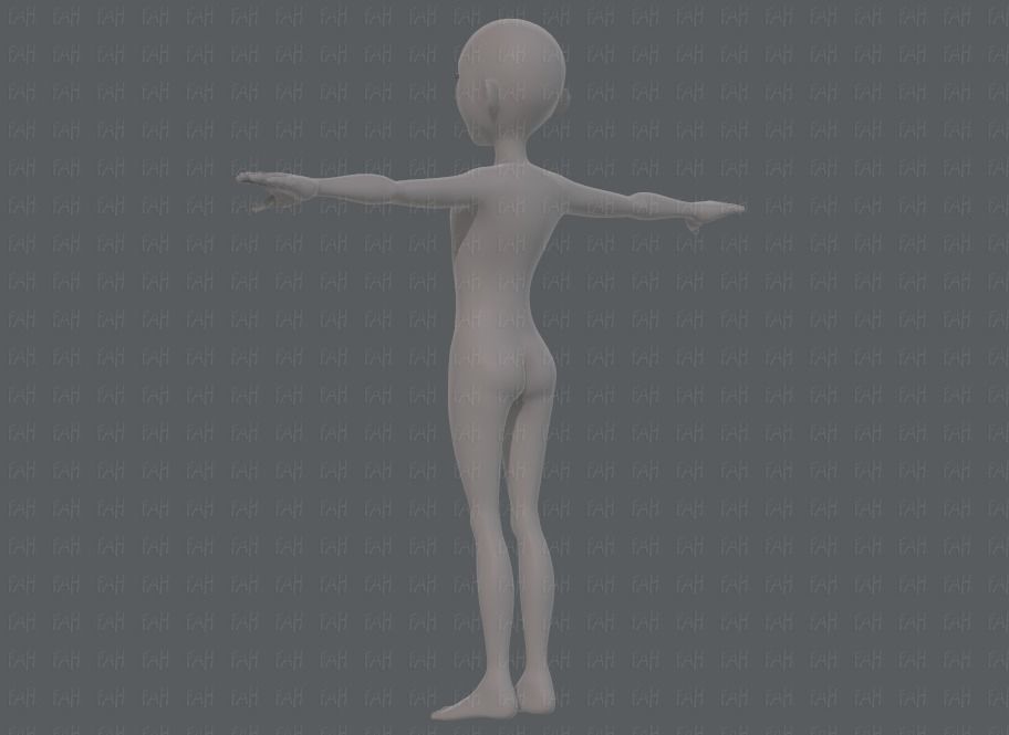 Base mesh man character V18 Low-poly 3D model_6