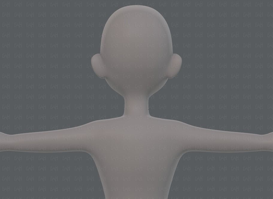 Base mesh man character V18 Low-poly 3D model_21
