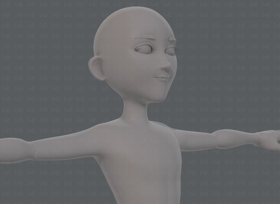 Base mesh man character V18 Low-poly 3D model_18