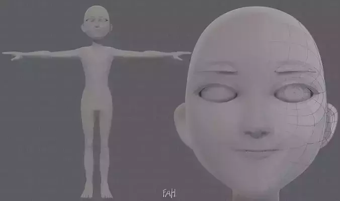 Base mesh man character V18