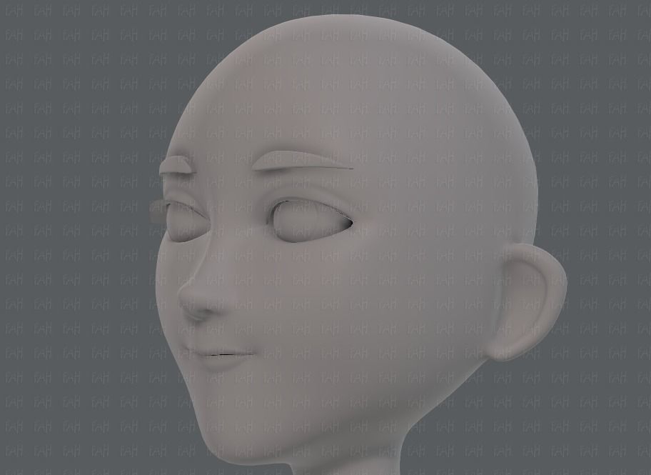 Base mesh man character V18 Low-poly 3D model_37