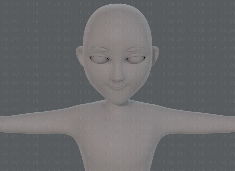 Base mesh man character V18 Low-poly 3D model_41
