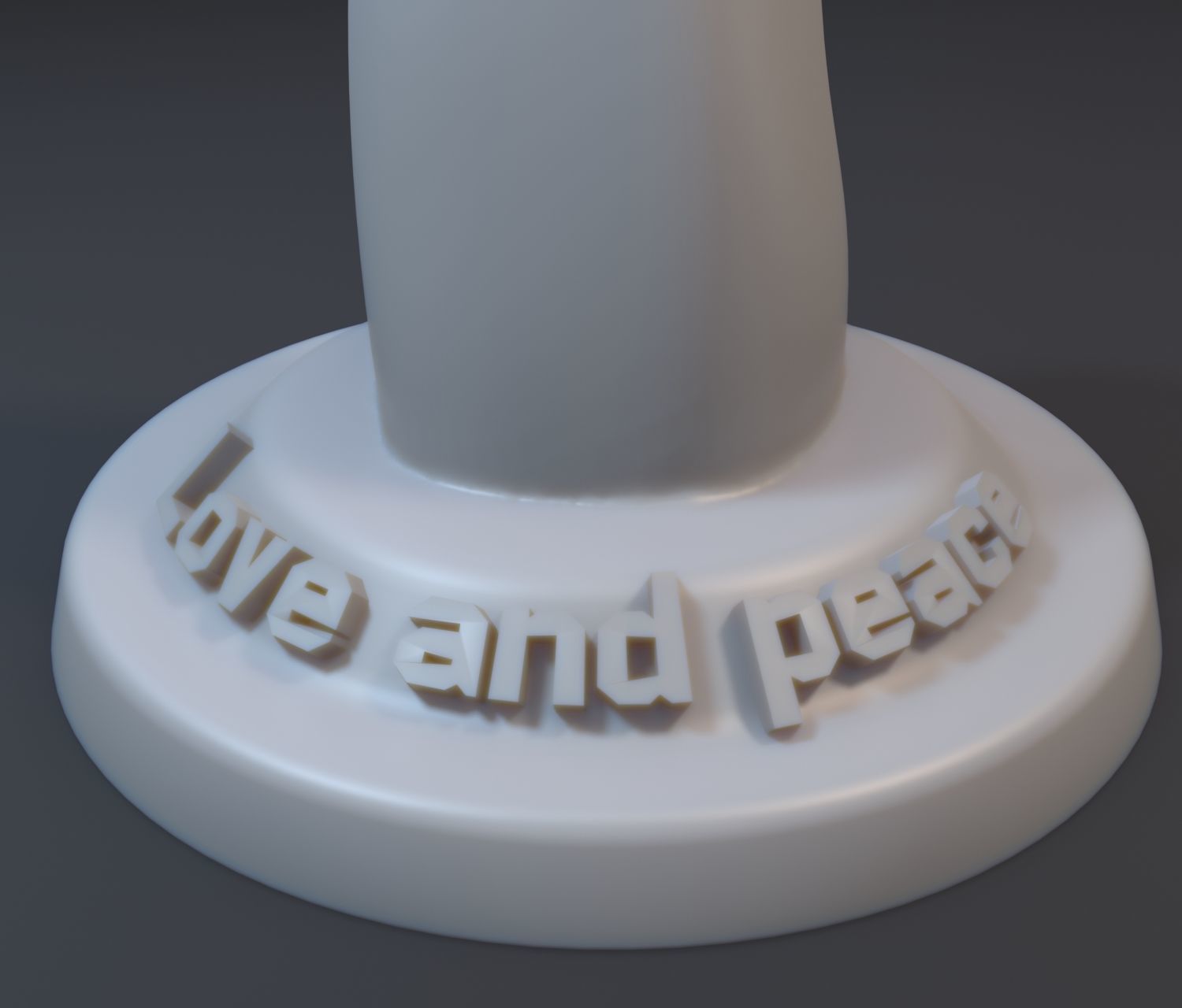 Hand with peace of victory gesture 3D print model_4