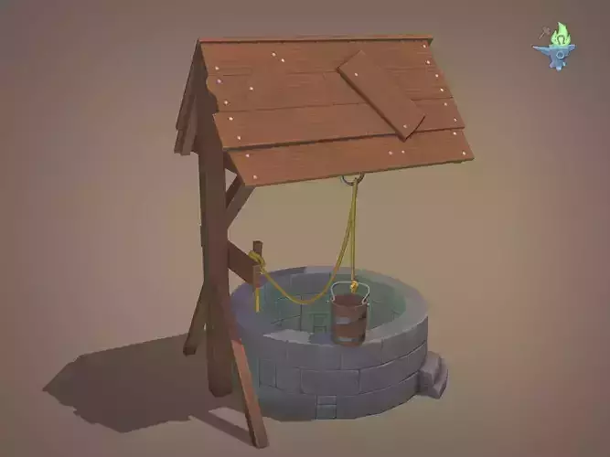Wishing Well Low-poly 3D model