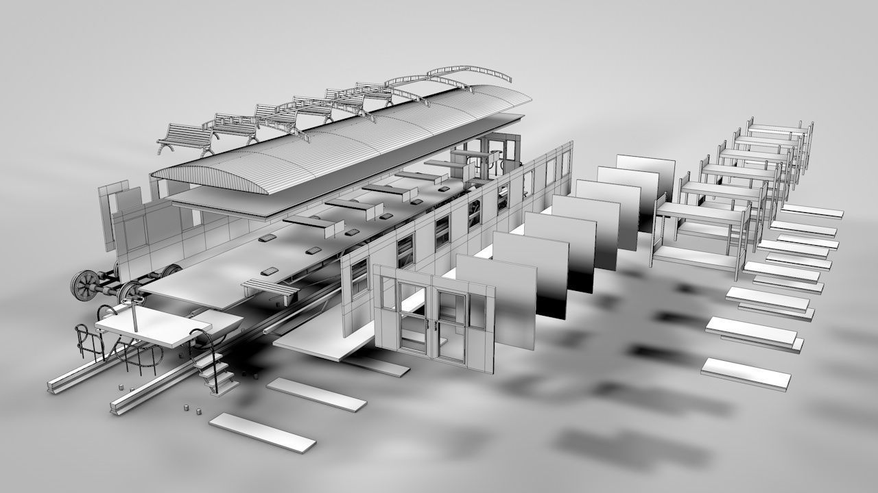 Wild West Sleeping Car 3D model_18