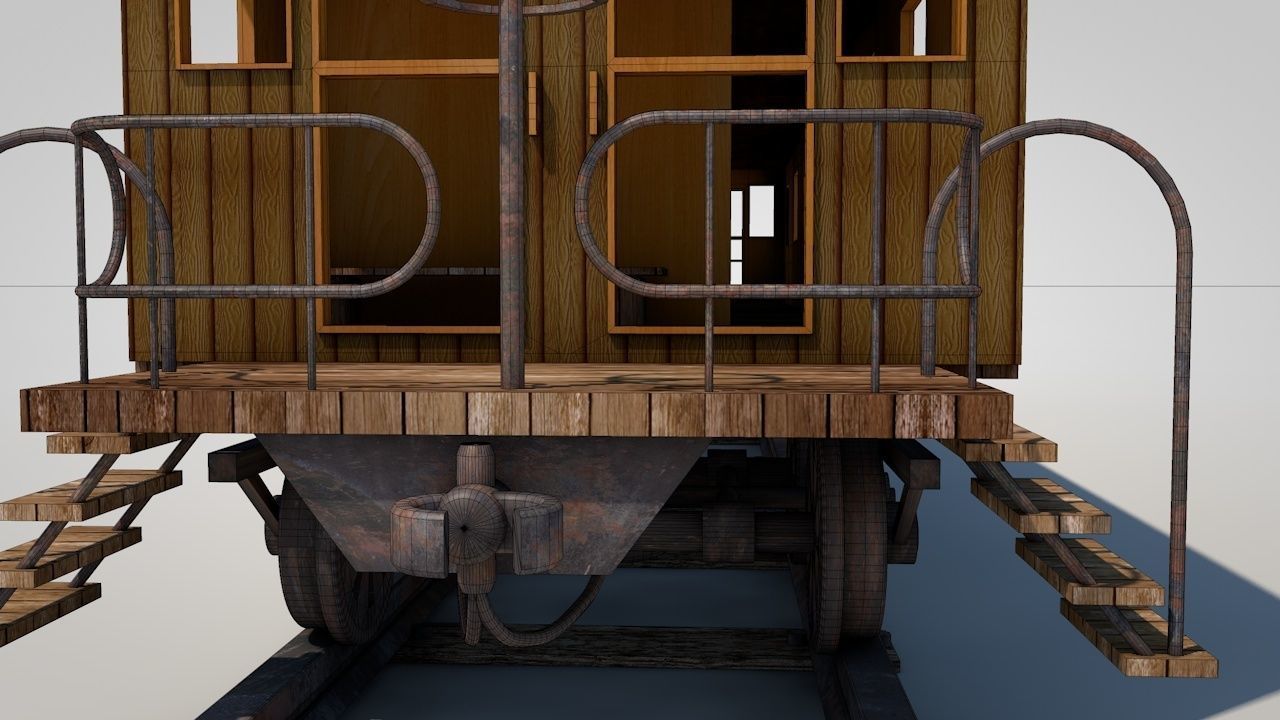 Wild West Sleeping Car 3D model_6
