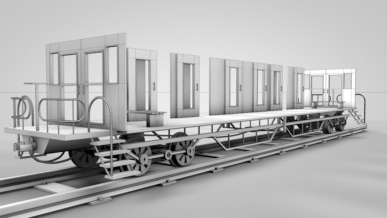 Wild West Sleeping Car 3D model_16