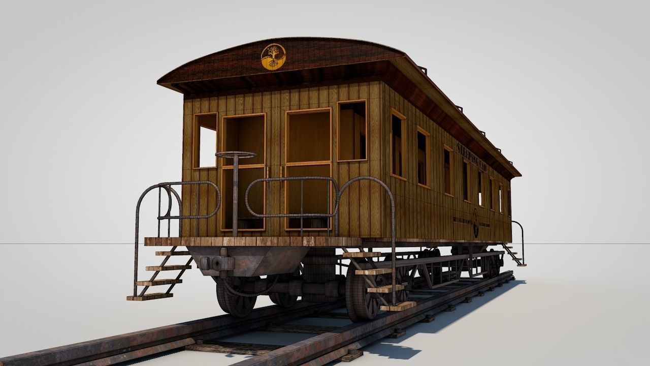 Wild West Sleeping Car 3D model_4