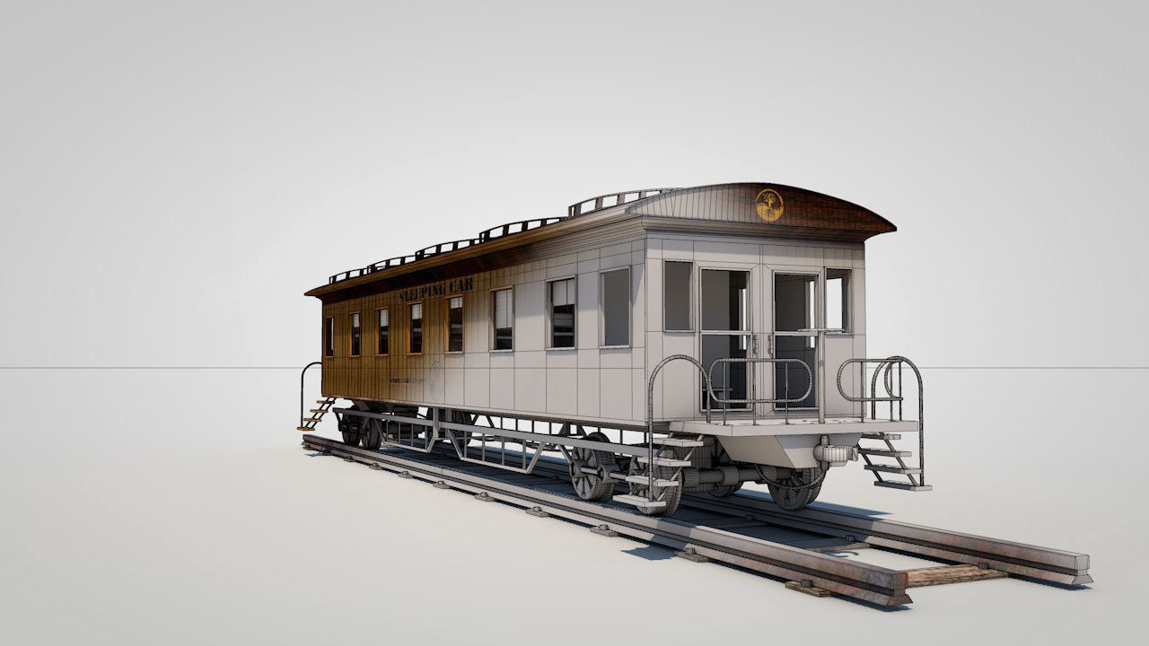 Wild West Sleeping Car 3D model_1