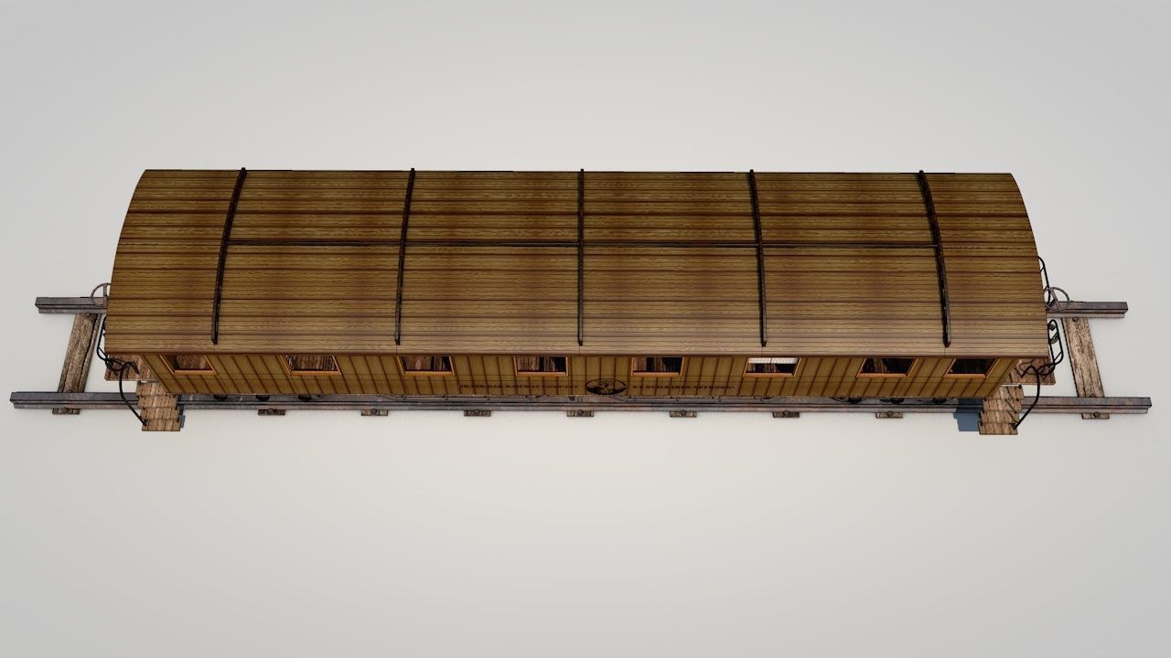Wild West Sleeping Car 3D model_10