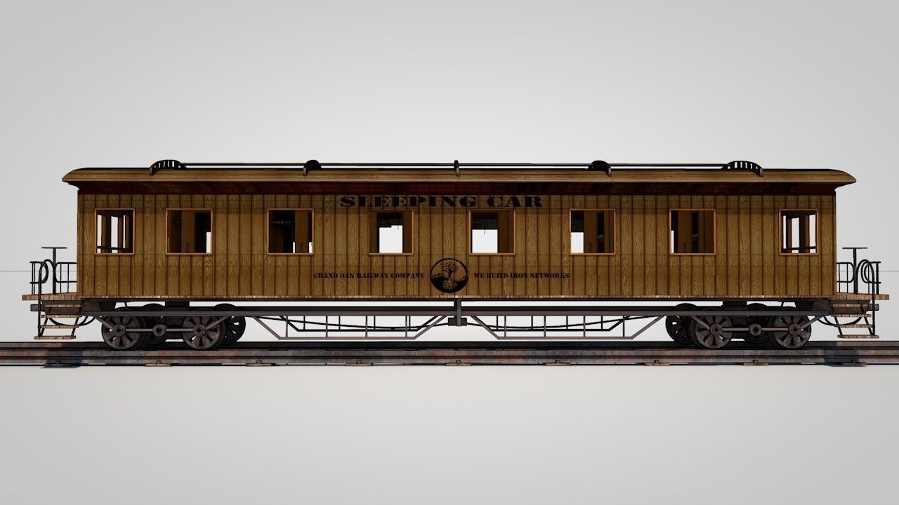 Wild West Sleeping Car 3D model_2
