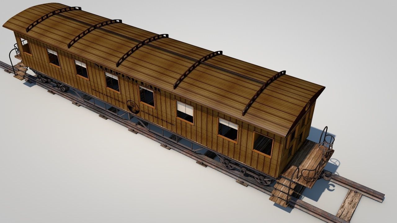 Wild West Sleeping Car 3D model_5
