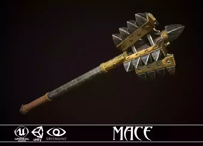 Mace 03 Low-poly 3D model